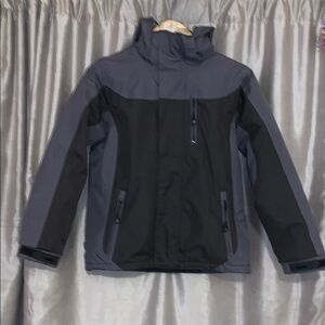 Mossi Youth 8 Static X Winter Snow Jacket Black Gray Fleece Lined